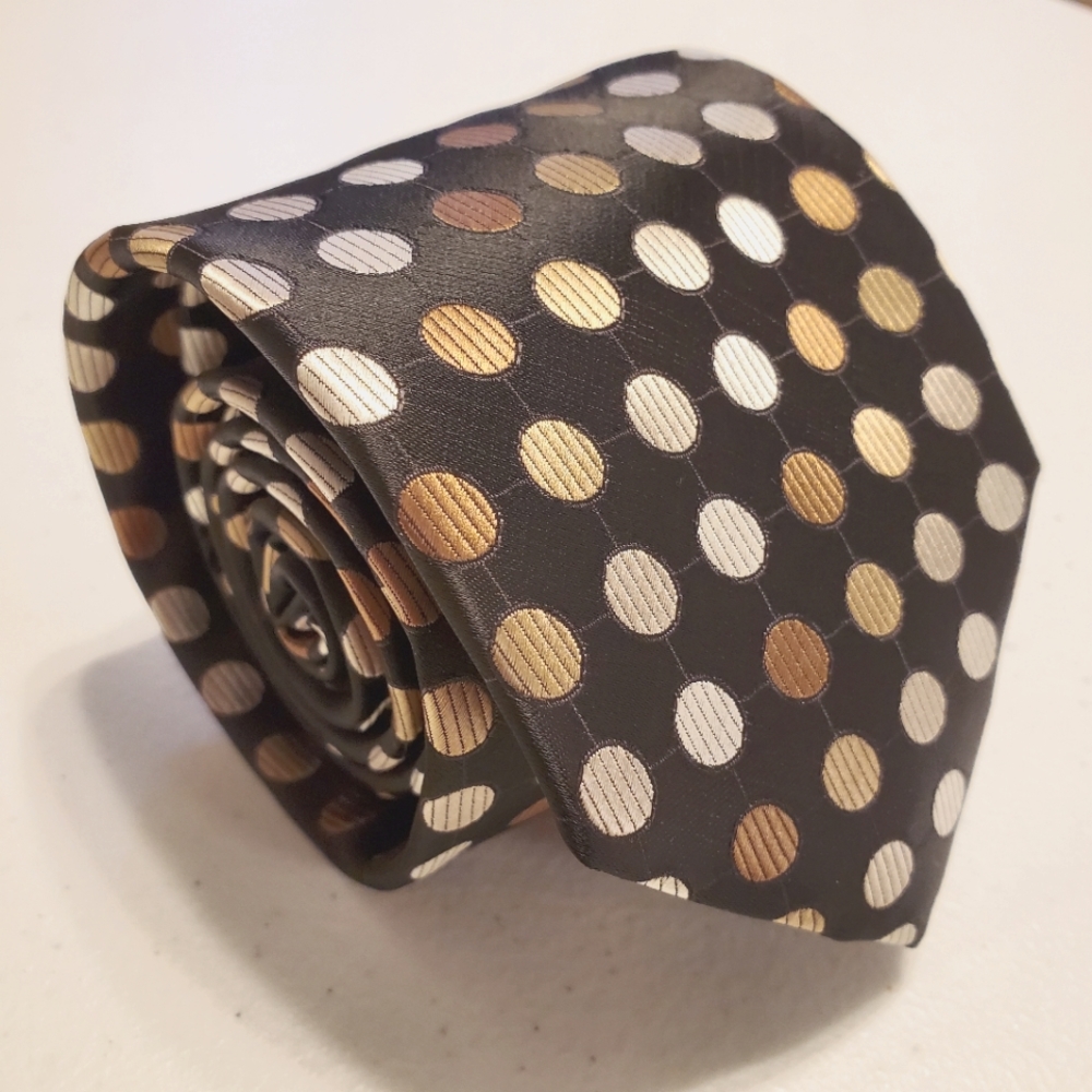 Laurant Bennet Black Geometric  Tie